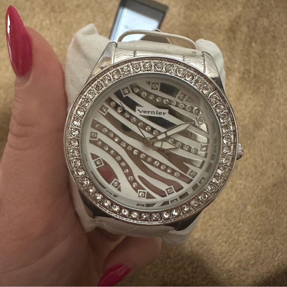 Vernier Zebra Pattern Watch With Rhinestones - image 5